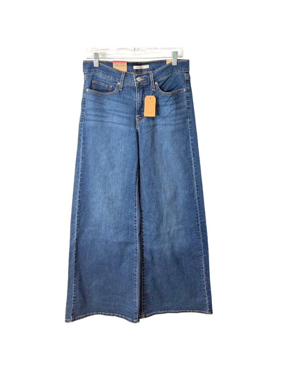 Levis Womens Size 29x30 Jeans 318 Shaping Wide Leg Mid-Rise Blue NEW